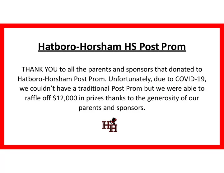 hatboro horsham hs post prom