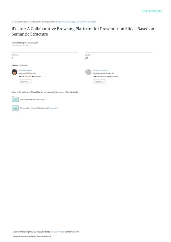iPoster: A Collaborative Browsing Platform for Presentation Slides Based on  Semantic Structure