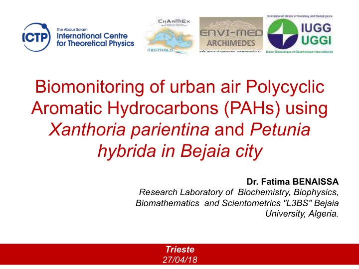 biomonitoring of urban air polycyclic aromatic