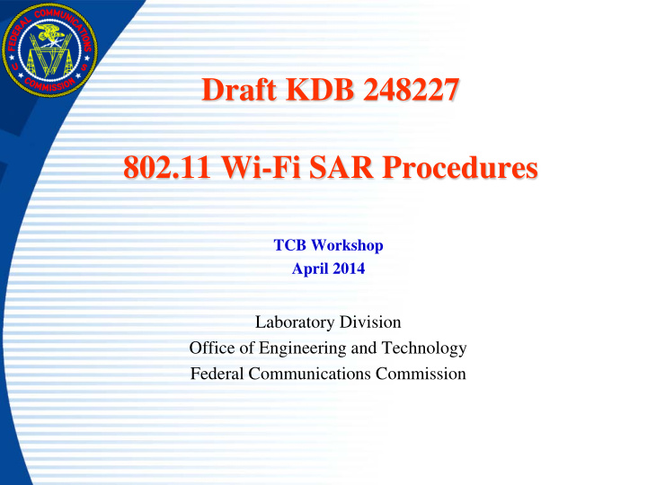 draft kdb 248227 802 11 wi fi sar procedures