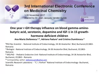 One year r-GH therapy influence on blood gamma-amino-  butyric acid, serotonin, dopamine and IGF-1