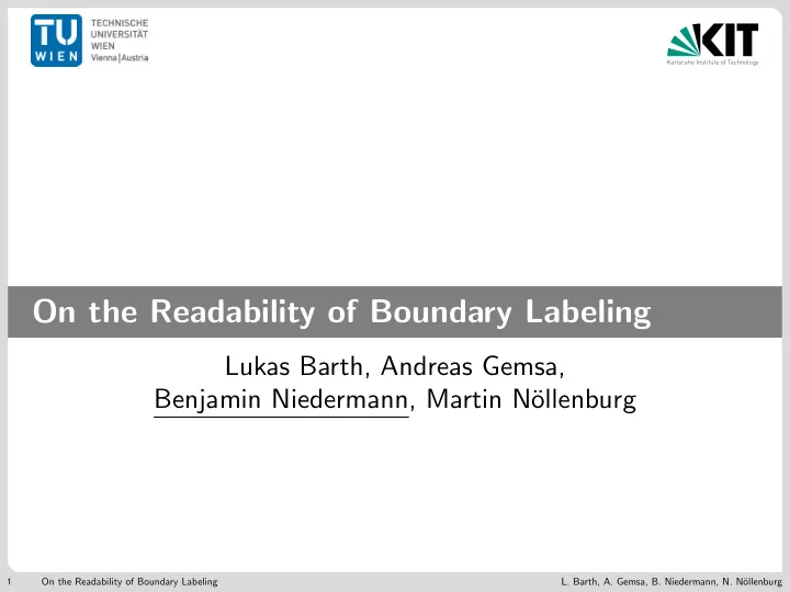 on the readability of boundary labeling