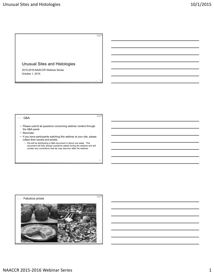 unusual sites and histologies 10 1 2015
