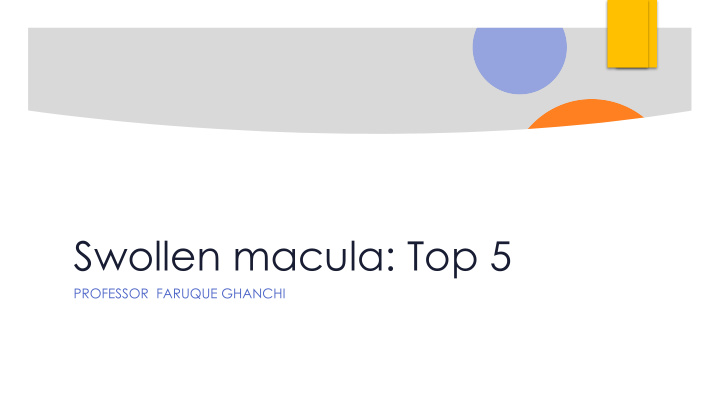swollen macula top 5
