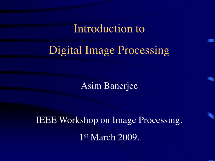 introduction to digital image processing