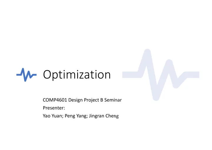 optimization