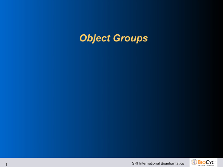 object groups