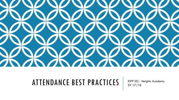 attendance best practices