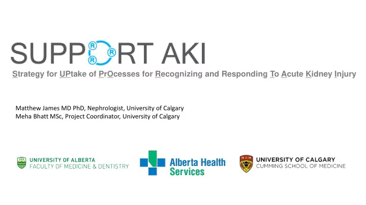 strategy for uptake of processes for recognizing and