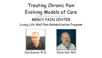 treating chronic pain evolving models of care