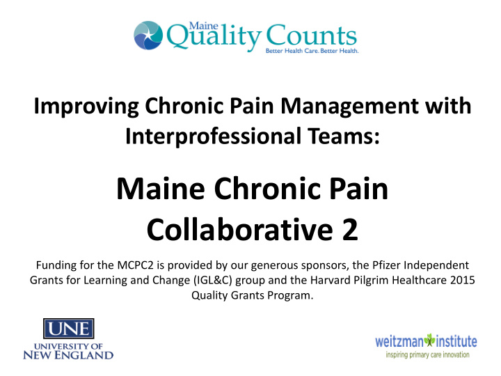 maine chronic pain collaborative 2