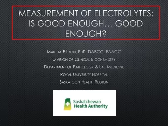 Disclosures  Speaking Honoraria  Radiometer (Canada)  Nova Biomedical,  Draeger