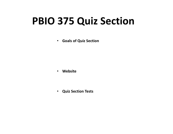 pbio 375 quiz section