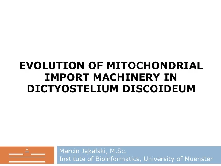 evolution of mitochondrial