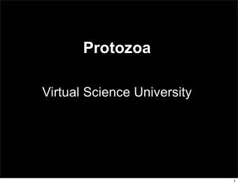 Protozoa  Virtual Science University  1  Protozoa  Texas TEK B.8 (C)  The student will identify