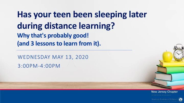has your teen been sleeping later