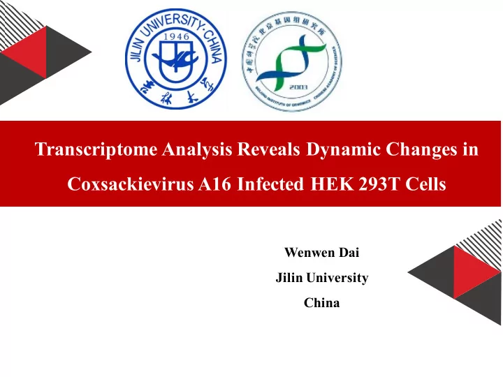 transcriptome analysis reveals dynamic changes in