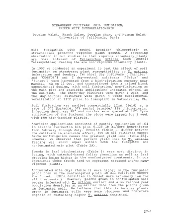 SPIDER MITE INTERRELATIONSHIP.  Douglas Walsh,  Frank Zalom, Douglas Shaw, and Norman Welch