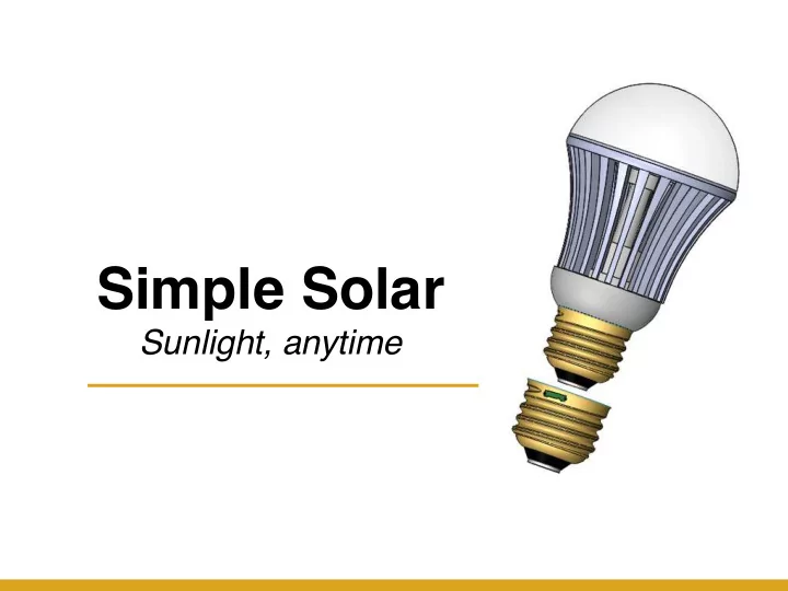 simple solar