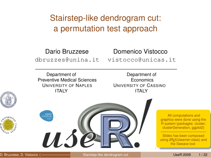 stairstep like dendrogram cut a permutation test approach