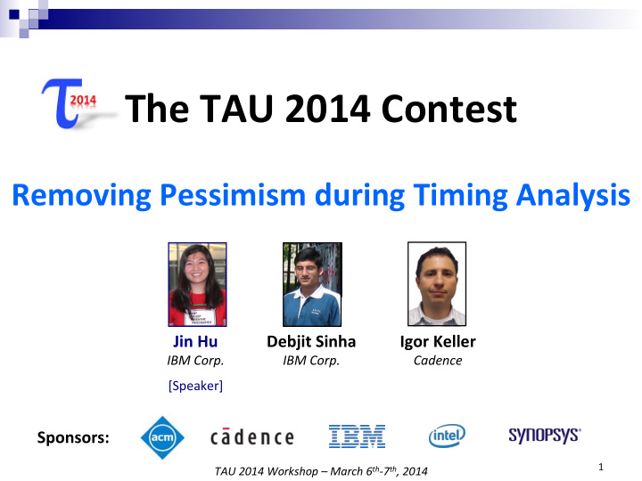the tau 2014 contest