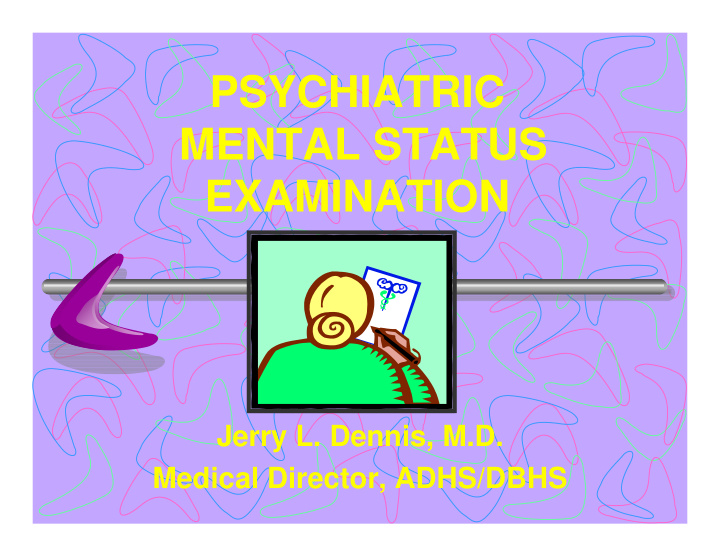 psychiatric mental status examination