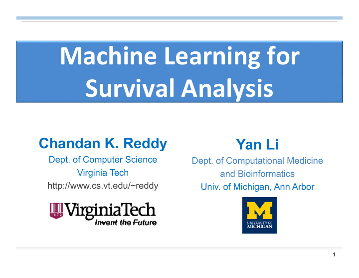 machine learning for survival analysis