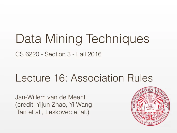data mining techniques