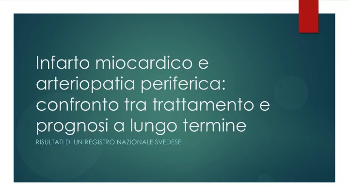 infarto miocardico e