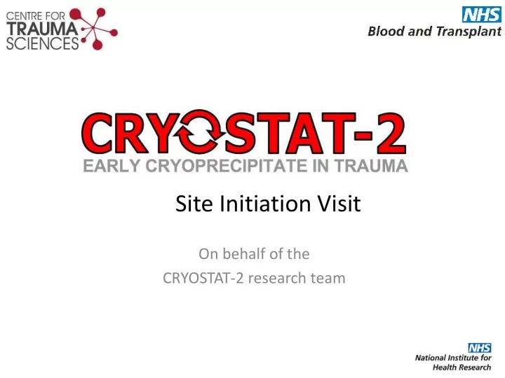 site initiation visit