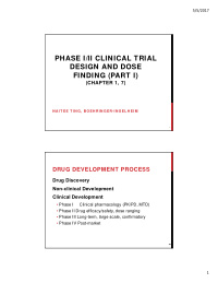 phase i ii clinical trial design and dose finding part i