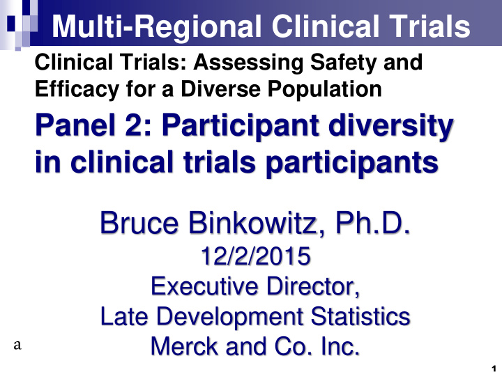 multi regional clinical trials