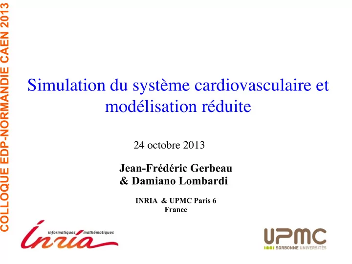simulation du syst me cardiovasculaire et mod lisation r