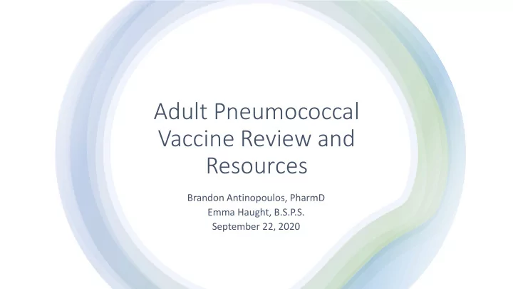 adult pneumococcal