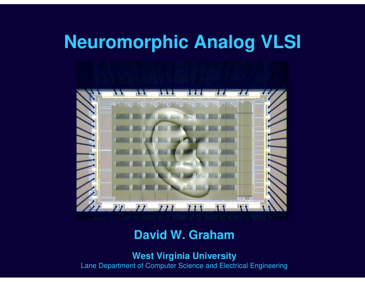 neuromorphic analog vlsi