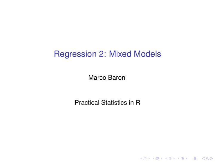 regression 2 mixed models