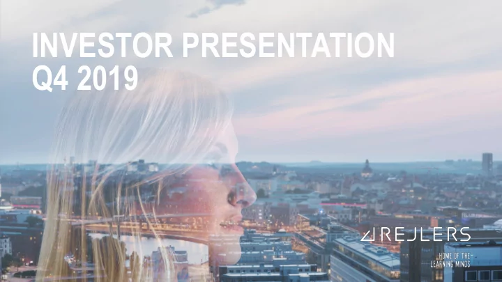 investor presentation q4 2019 rejlers at a glance