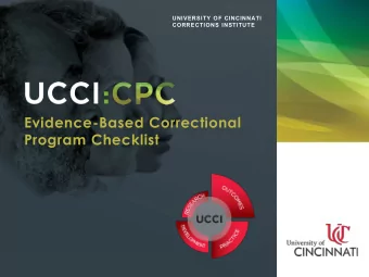 Evidence-Based Correctional  Program Checklist  Evidence-Based Correctional Program Checklist  From