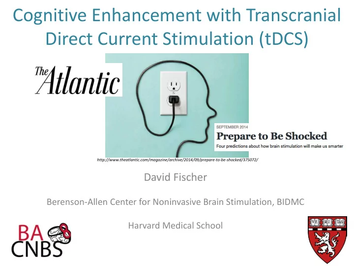 cognitive enhancement with transcranial direct current