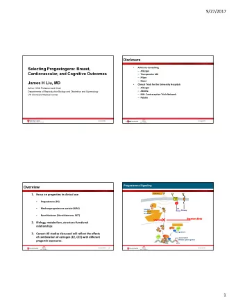 9/27/2017  Disclosure  Selecting Progestogens: Breast,   Advisory  Consulting  Allergan