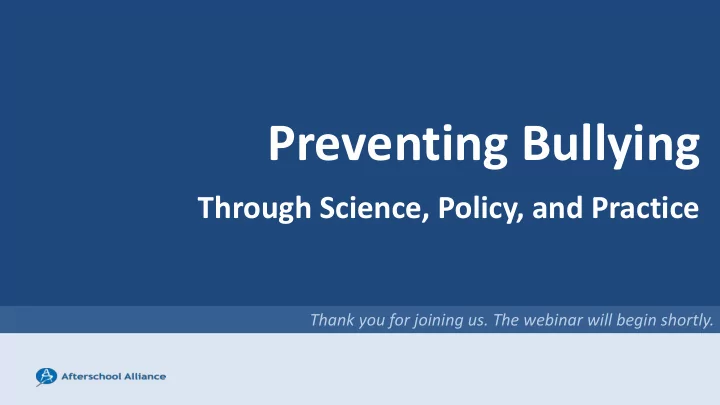 preventing bullying