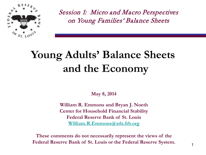 young adults balance sheets and the economy