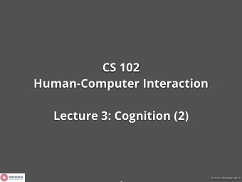 1  Administrivia  Hope you completed the reading assignment  Reminder: If you miss a class, you