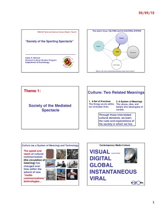 DIGITAL   (the circulation of  meaning) has GLOBAL  changed over   time within the