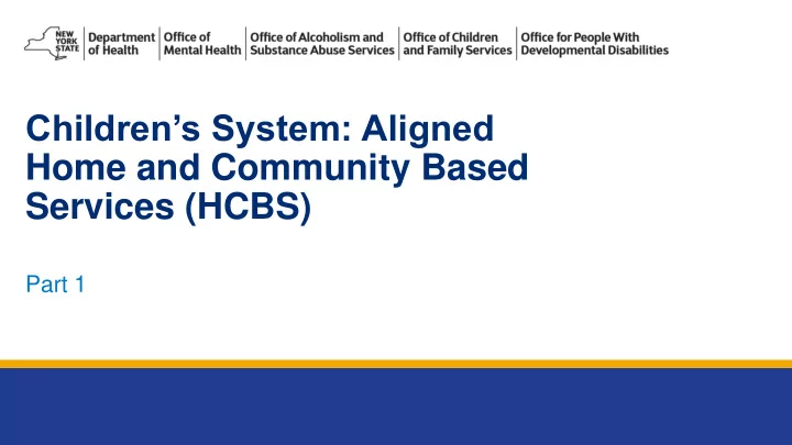 home and community based