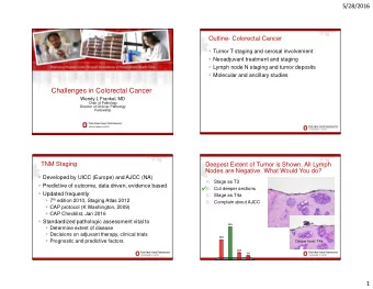Challenges in Colorectal Cancer  Wendy L Frankel, MD  Chair of Pathology  Director of GI/Liver