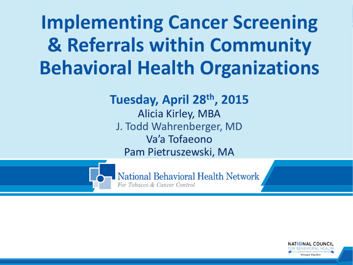 implementing cancer screening referrals within community