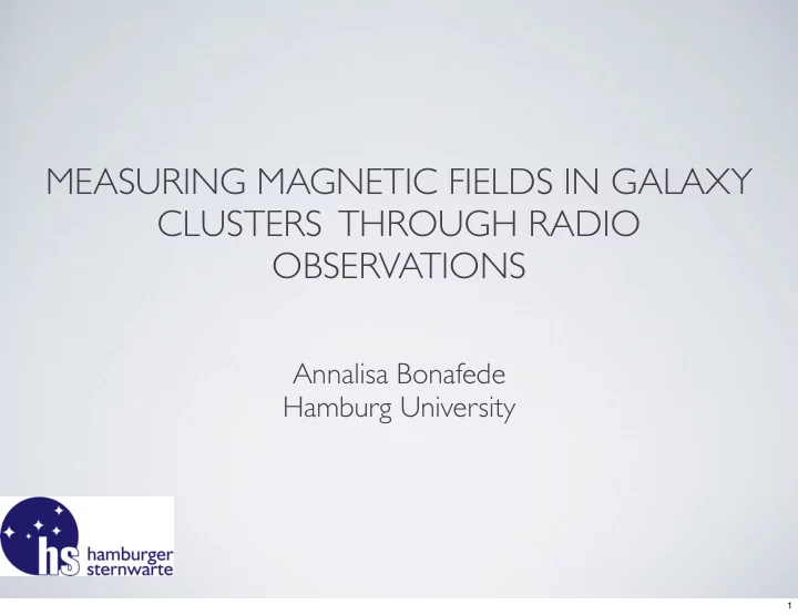 measuring magnetic fields in galaxy clusters through