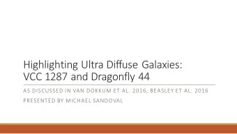 Highlighting  Ultra  Diffuse  Galaxies:                VCC  1287