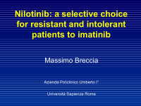 nilotinib a selective choice for resistant and intolerant